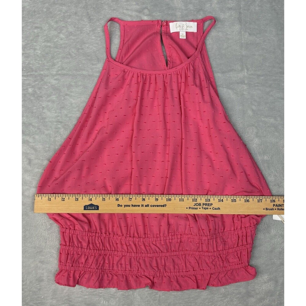 Love & Piece Women’s Size XL Sleeveless Halter Elastic Waist Top Pink - Picture 4 of 10